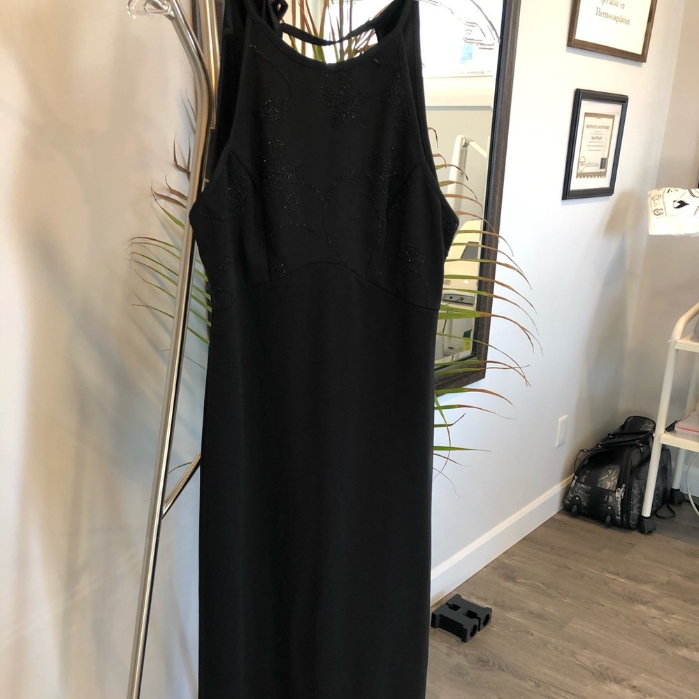 Stunning black formal dress with beading